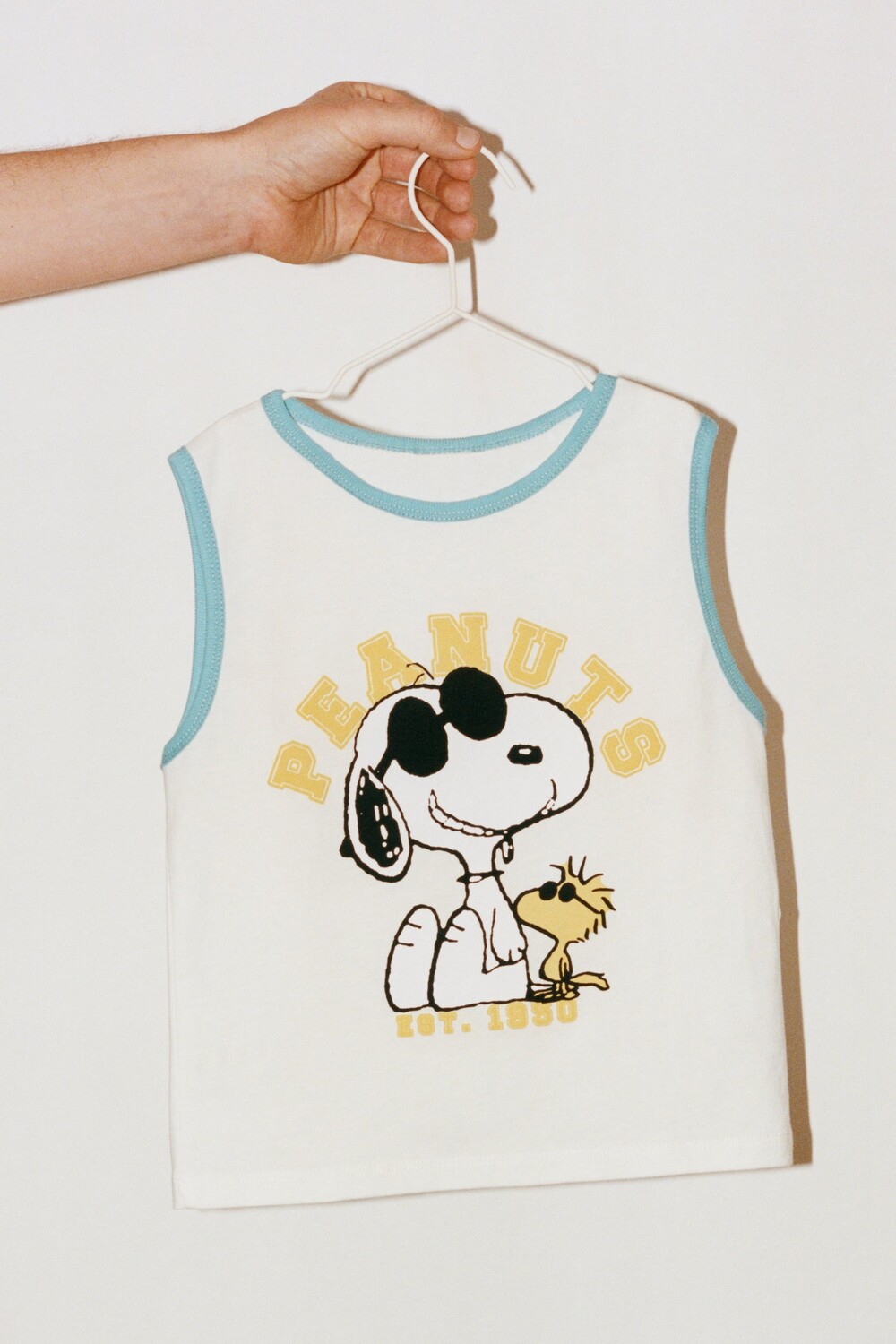 

Футболка snoopy peanuts Zara, белый