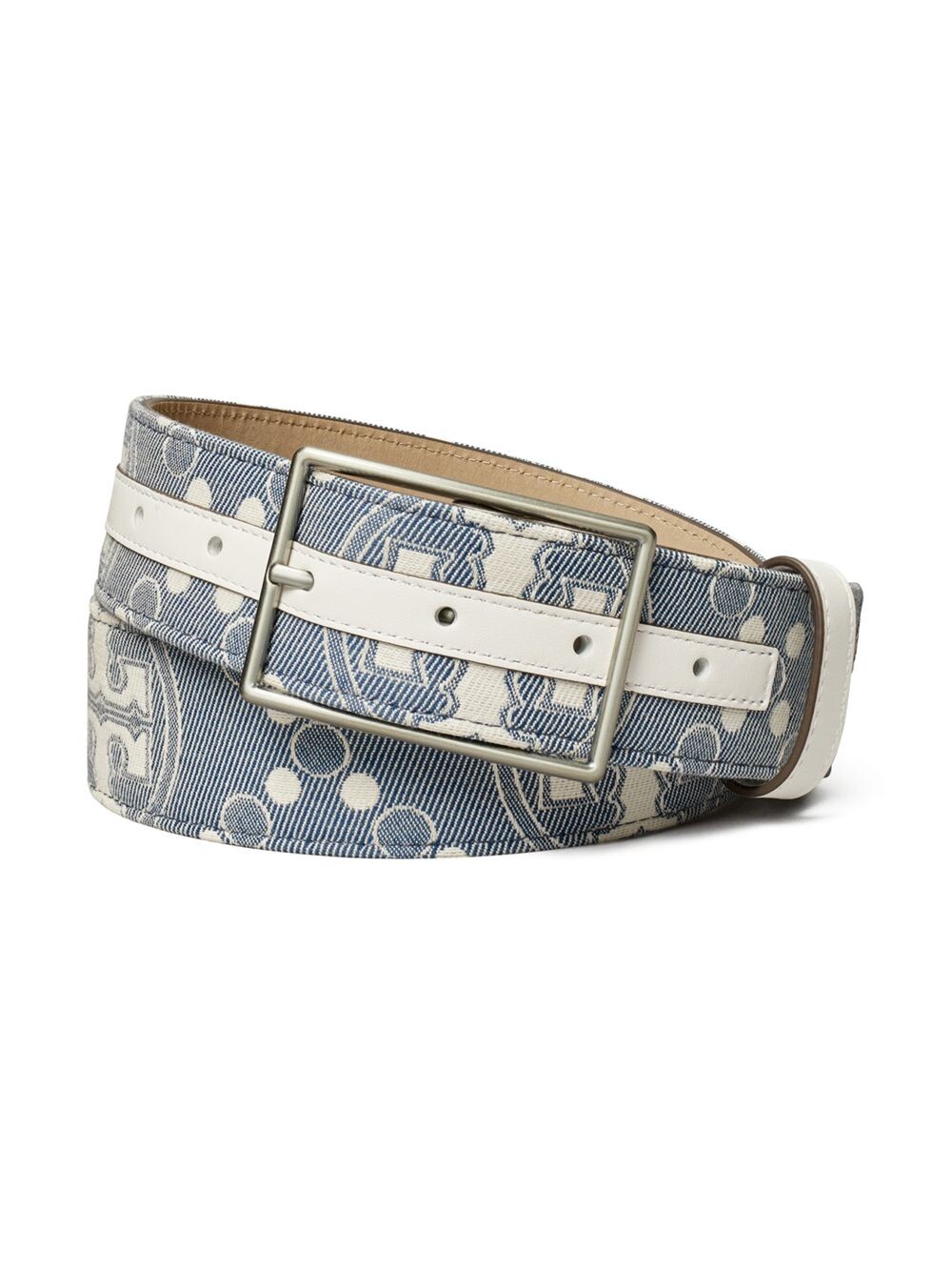 

1,5-дюймовый джинсовый ремень T с монограммой Tory Burch, синий