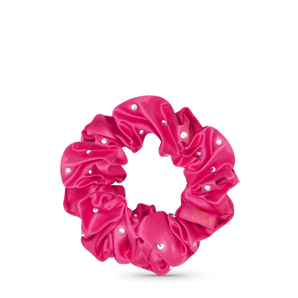 Шелковый ободок для волос со стразами – ярко-розовый Crystallove Crystalized, 1 шт.