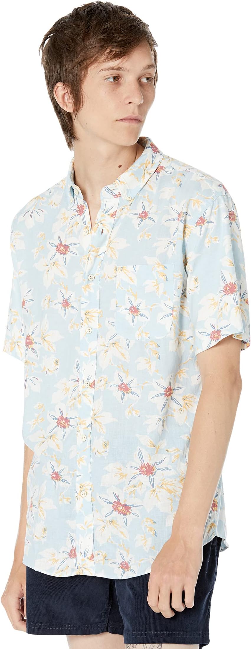 

Рубашка с коротким рукавом Faherty, цвет Blue Sky Floral