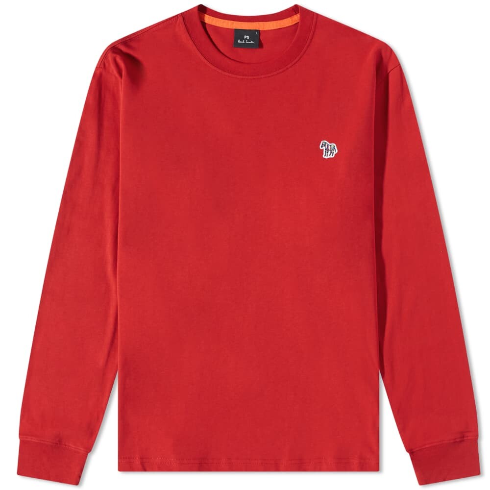 

Футболка Paul Smith с длинными рукавами и зеброй, красный