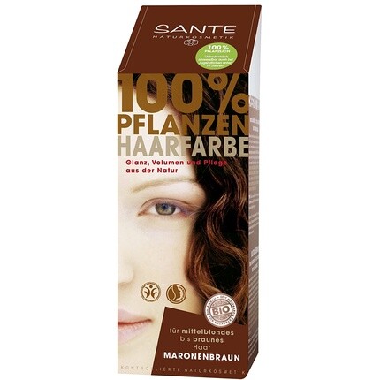 

Растительная краска для волос Каштановый коричневый 100г, Sante Naturkosmetik