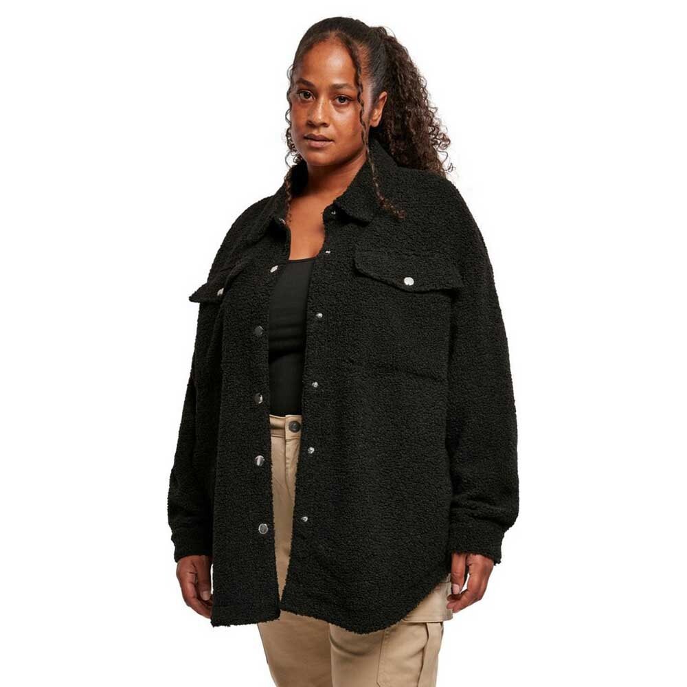 

Рубашка с длинным рукавом Urban Classics Sherpa, черный