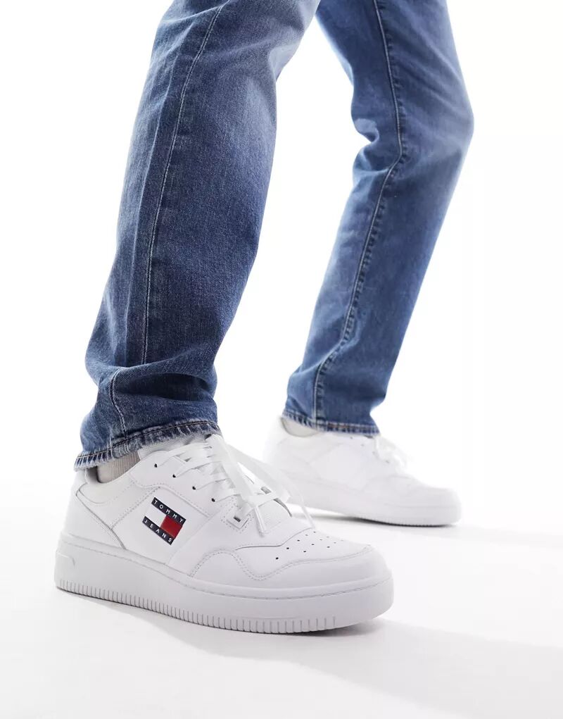 Белые баскетбольные кроссовки в стиле ретро Tommy Jeans белые кроссовки в стиле ретро rag