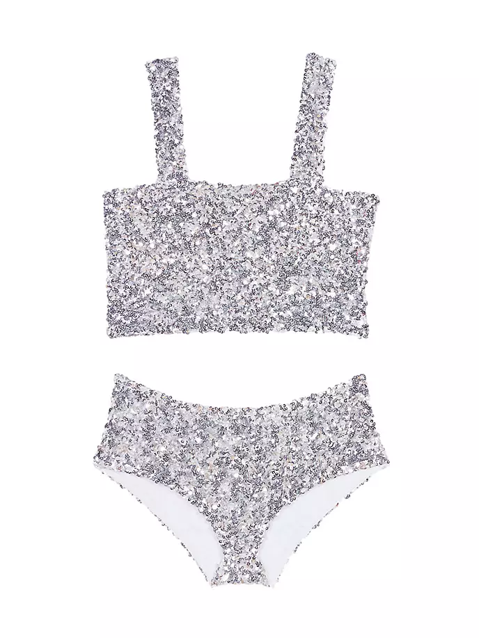 

Короткие шорты с пайетками Maje, цвет silver
