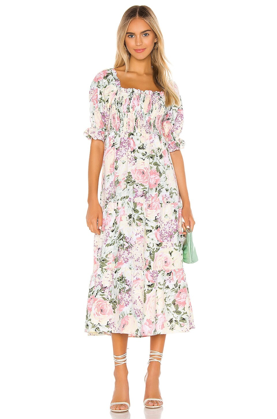 

Платье миди FAITHFULL THE BRAND De Christin, цвет Venissa Floral