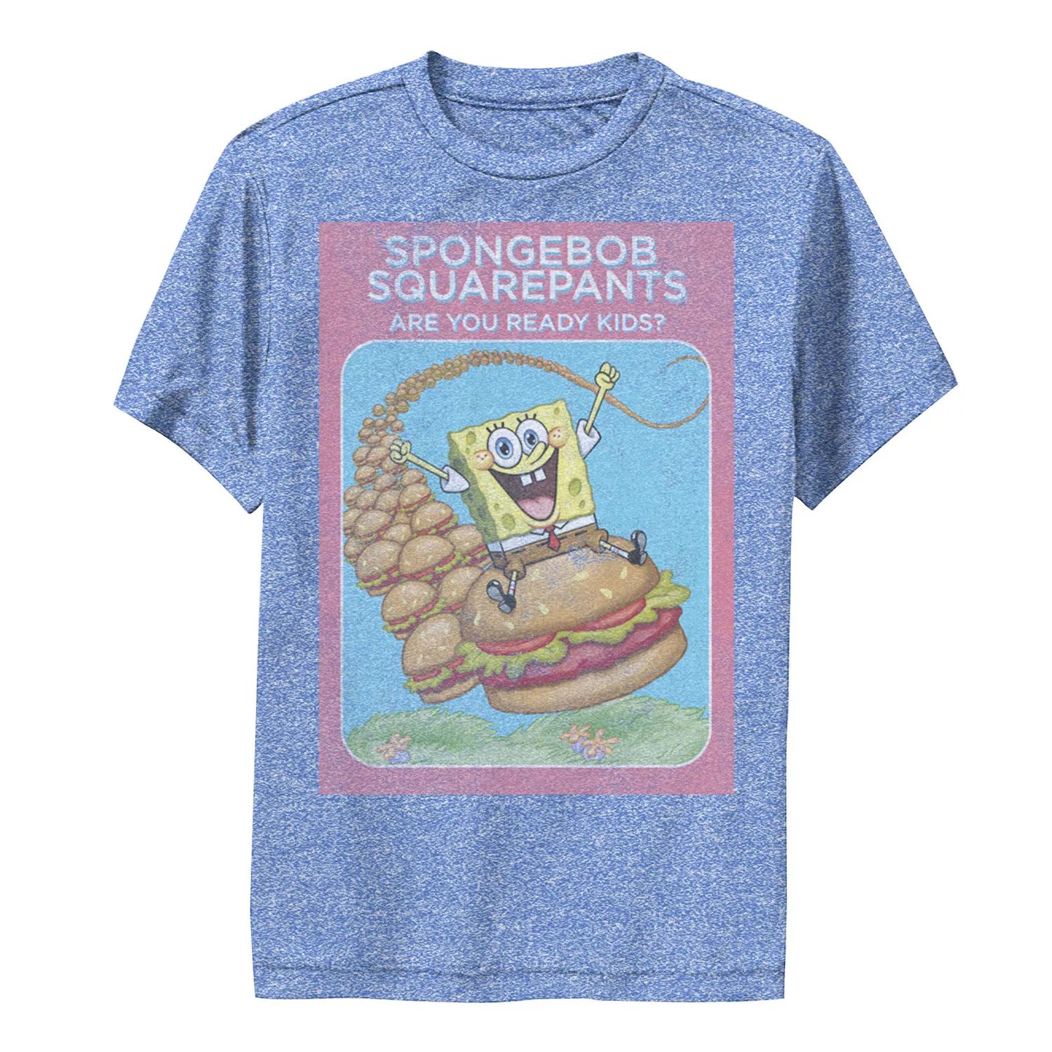 цена Детская винтажная футболка с графическим рисунком «Губка Боб» «Губка Боб» для мальчиков 8–20 лет «Вы готовы?» Nickelodeon