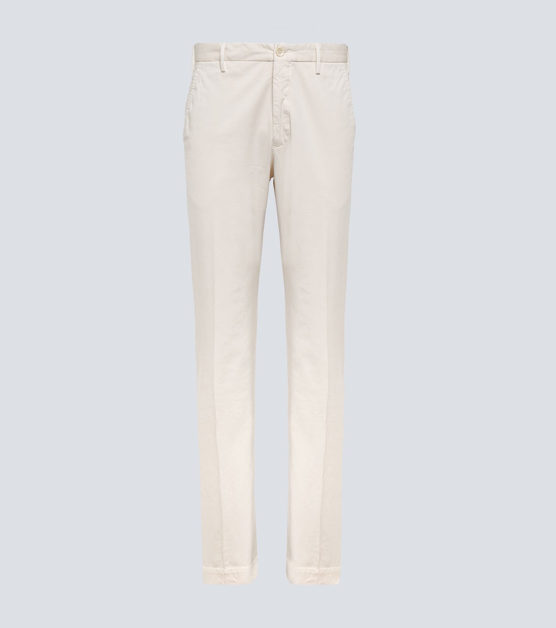 Прямые брюки из хлопка Incotex, белый прямые брюки из хлопка и льна incotex серый