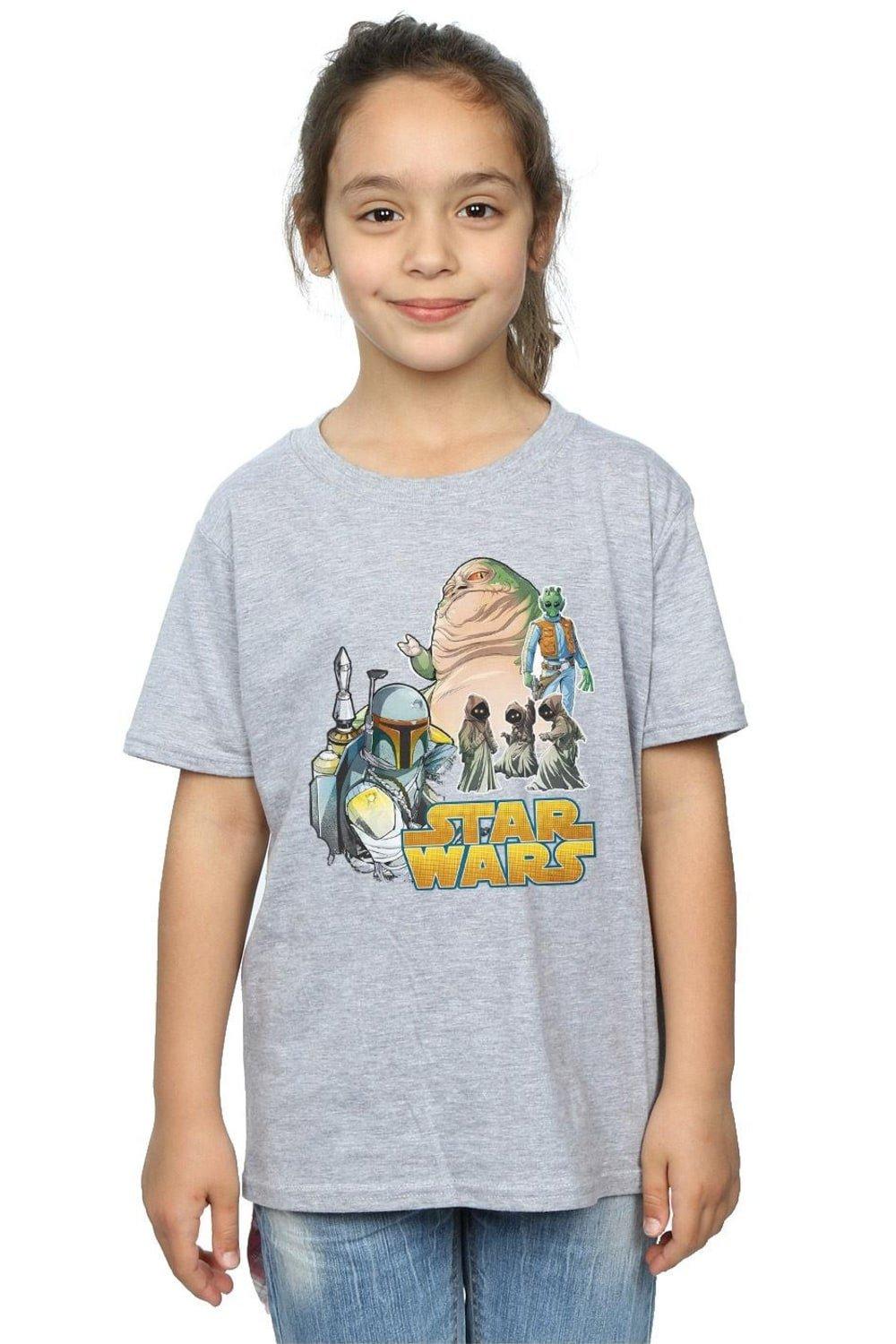 Хлопковая футболка Vintage Montage Star Wars, серый