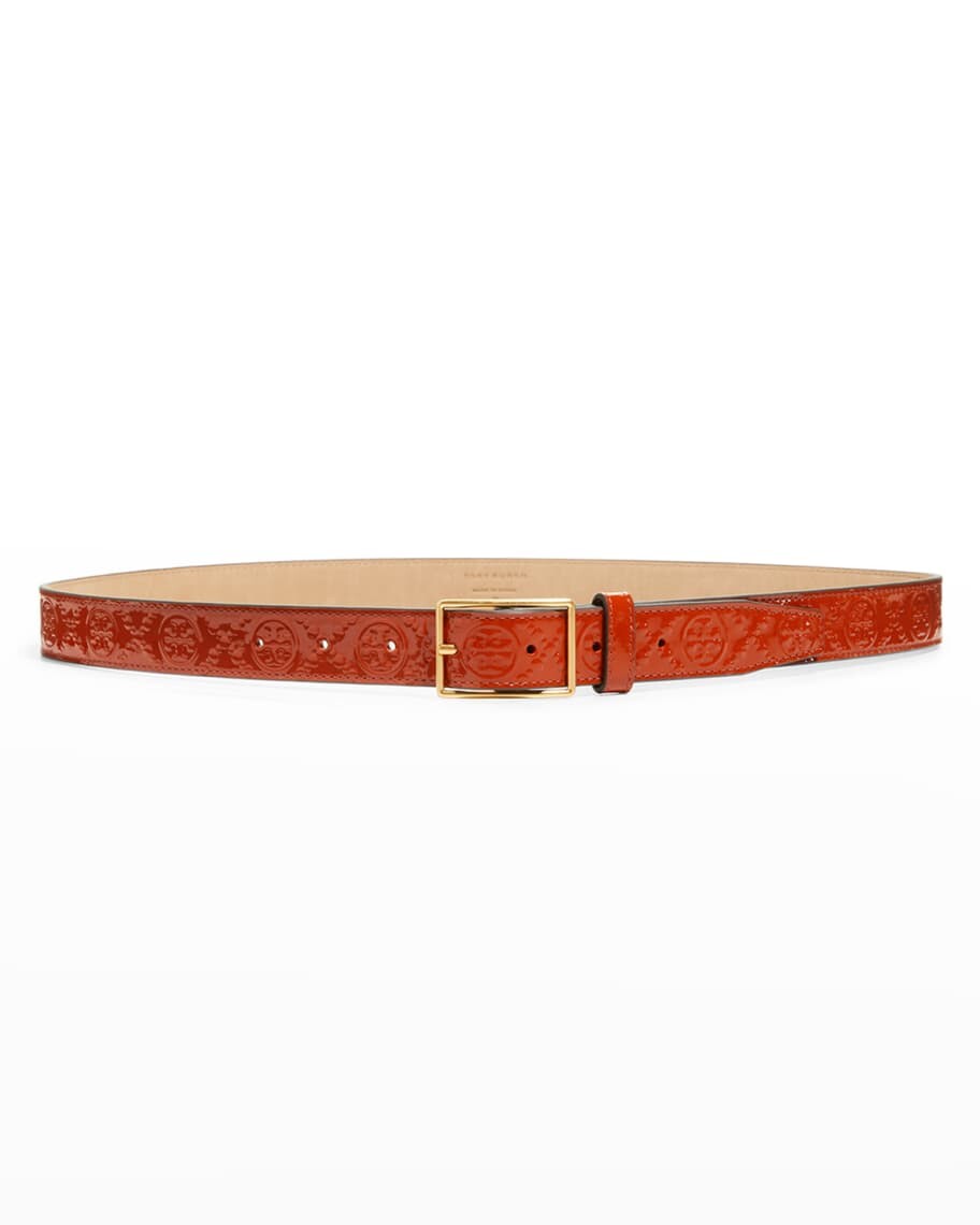 

Ремень из лакированной кожи с монограммой T Tory Burch