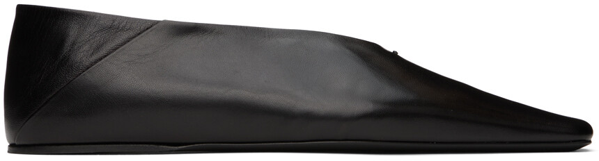 

Черные балетки с квадратным носком Jil Sander