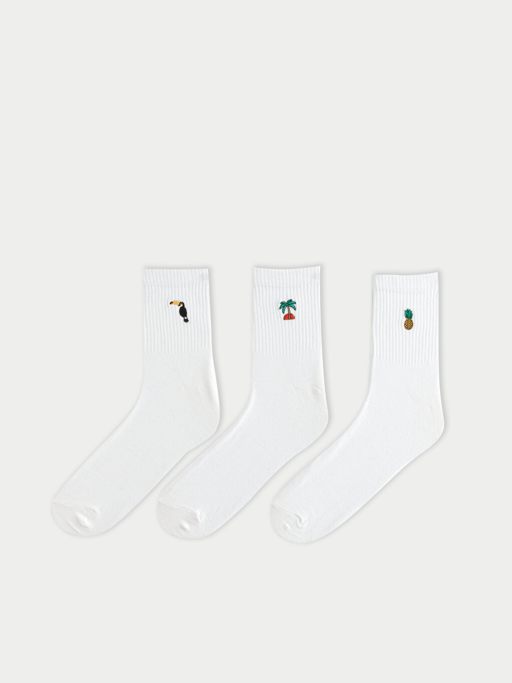 Мужские носки с рисунком, 3 предмета LCW ACCESSORIES, окрашенная пряжа смешанного цвета полосатые мужские носки 3 шт в упаковке lcw accessories
