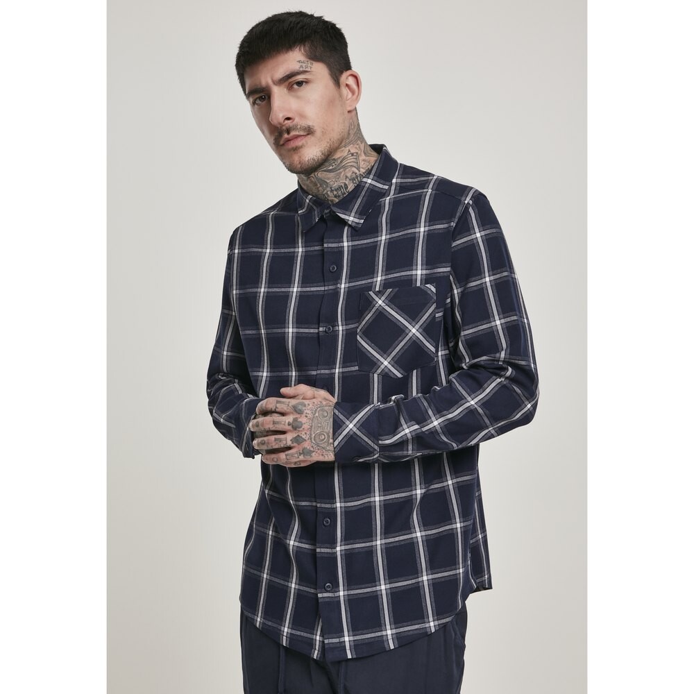 

Рубашка Urban Classics Basic Check, синий