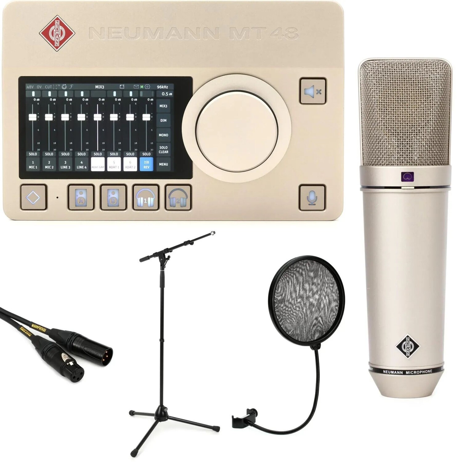 

Аудиоинтерфейс Neumann MT 48 USB-C и комплект лампового конденсаторного микрофона U67 Collector's Edition
