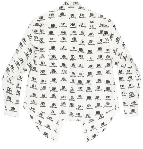 

Рубашка BB Icon Swing Balenciaga, белый/черный
