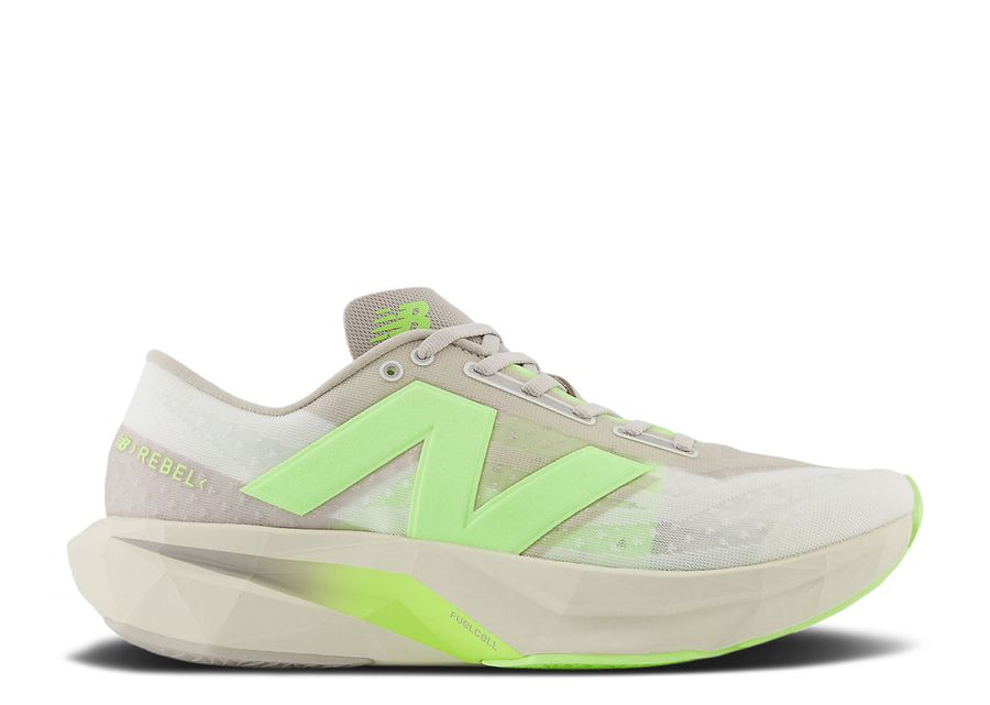 

Кроссовки New Balance FuelCell Rebel V4, цвет Moonrock Bleached Lime Glo