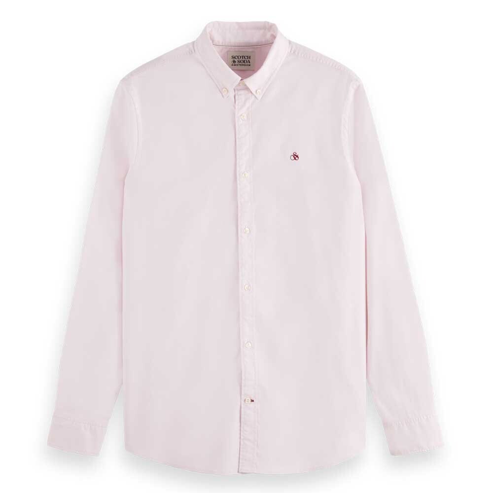 

Рубашка с длинным рукавом Scotch & Soda Essential Oxford Solid, розовый