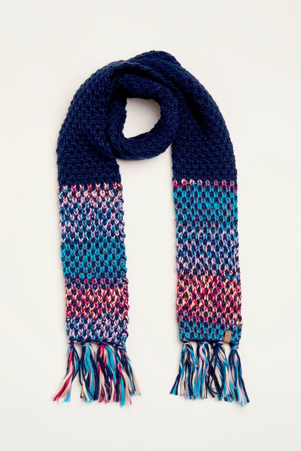 Вязаный шарф Space Dye Brakeburn, мультиколор шарф однотонный с кисточками голубой