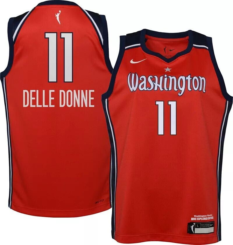 

Джерси Nike Youth Washington Mystics Елена Делле Донн Replica Explorer