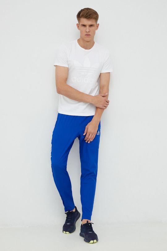 Беговые брюки adidas, синий беговые брюки adidas водонепроницаемые размер 2xs черный