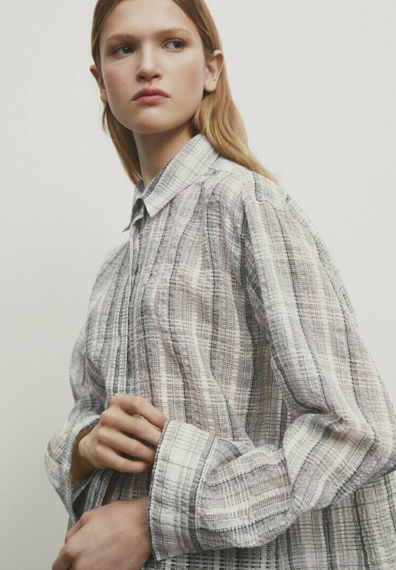 

Рубашка Massimo Dutti, серый