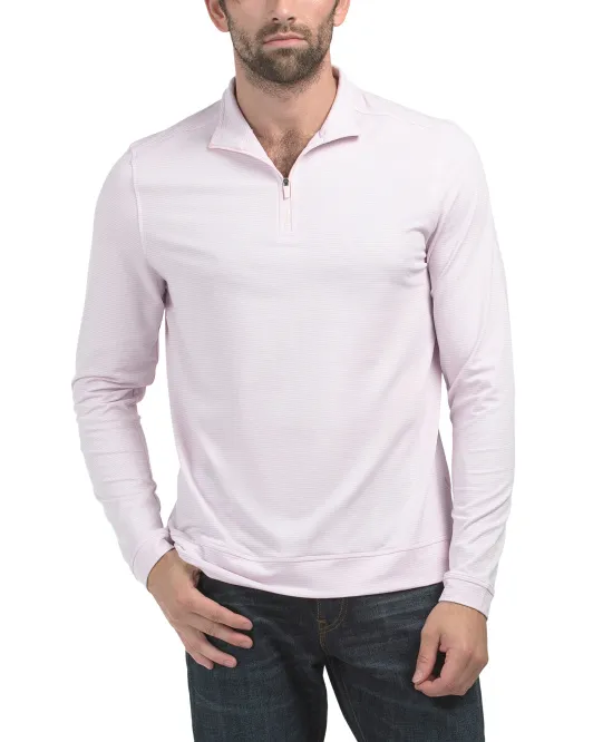

Топ на молнии с микрополосками Cruiser Southern Tide, цвет Rose Blush