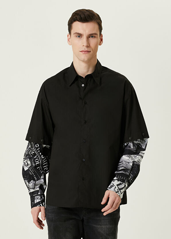 

Рубашка с логотипом Versace Jeans Couture, черный