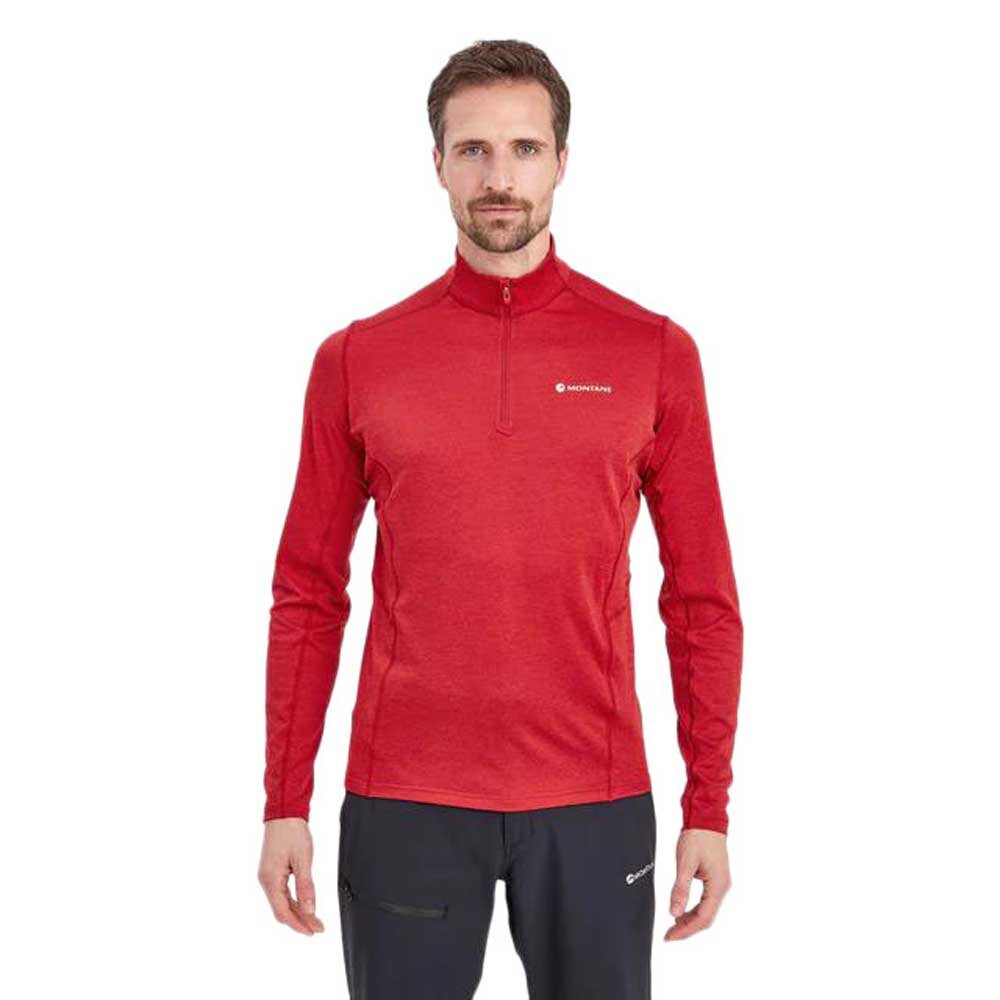 

Футболка с длинным рукавом Montane Dart Zip Neck, красный