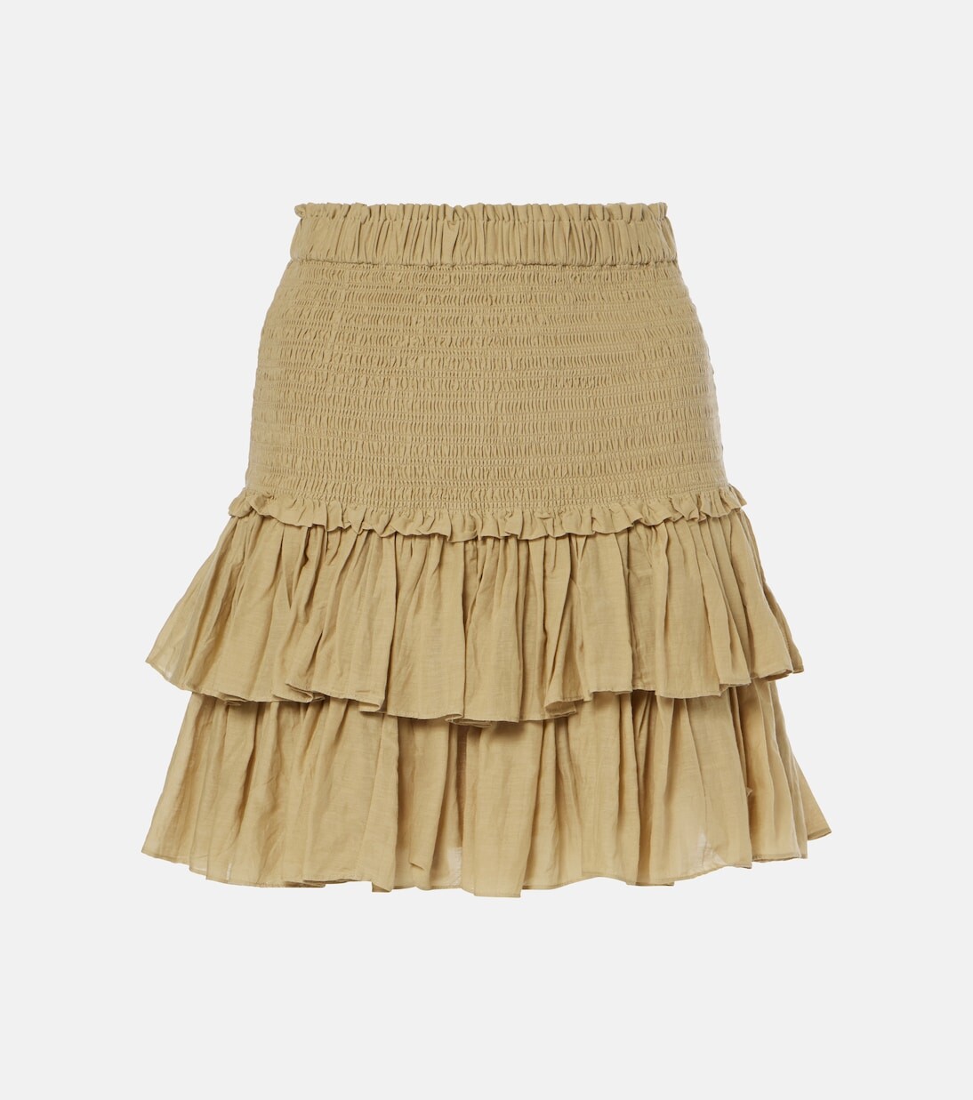 

Мини-Юбка Naomi со сборками из вуали Marant Etoile, бежевый