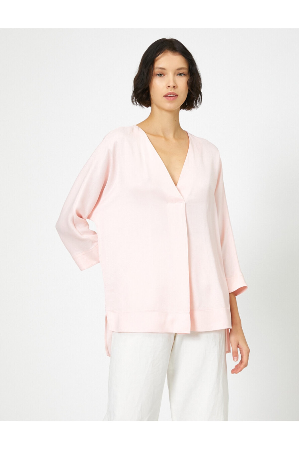 цена Женская розовая блузка Koton, розовый