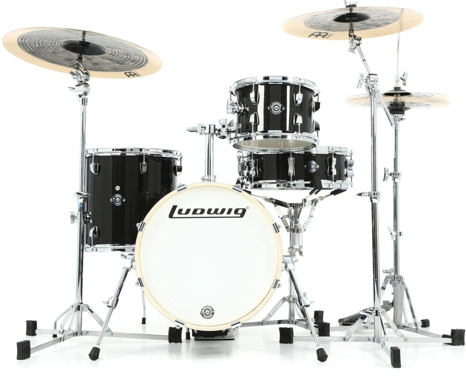 

Ludwig Breakbeats 2022 By Questlove Набор из 4 предметов с малым барабаном - Black Sparkle