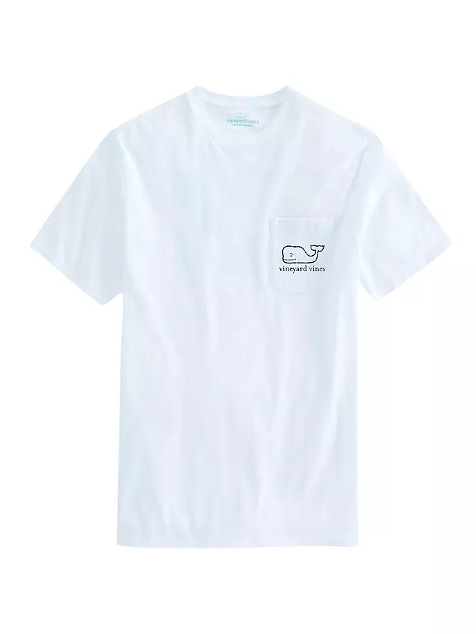 

Винтажная футболка с короткими рукавами и китом Vineyard Vines, цвет white cap