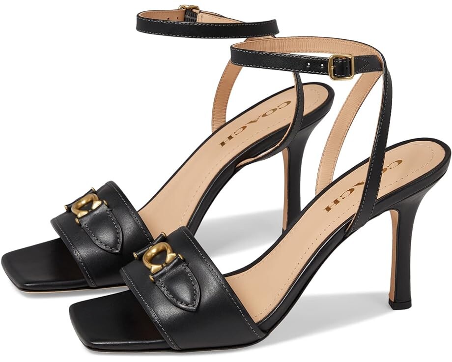 

Туфли COACH Kyra Leather Sandal, черный