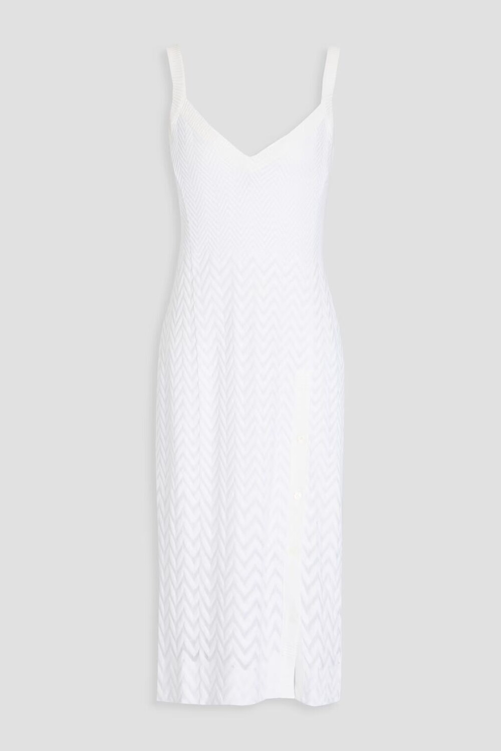

Платье крючком из смесового хлопка с пуговицами. Missoni, белый