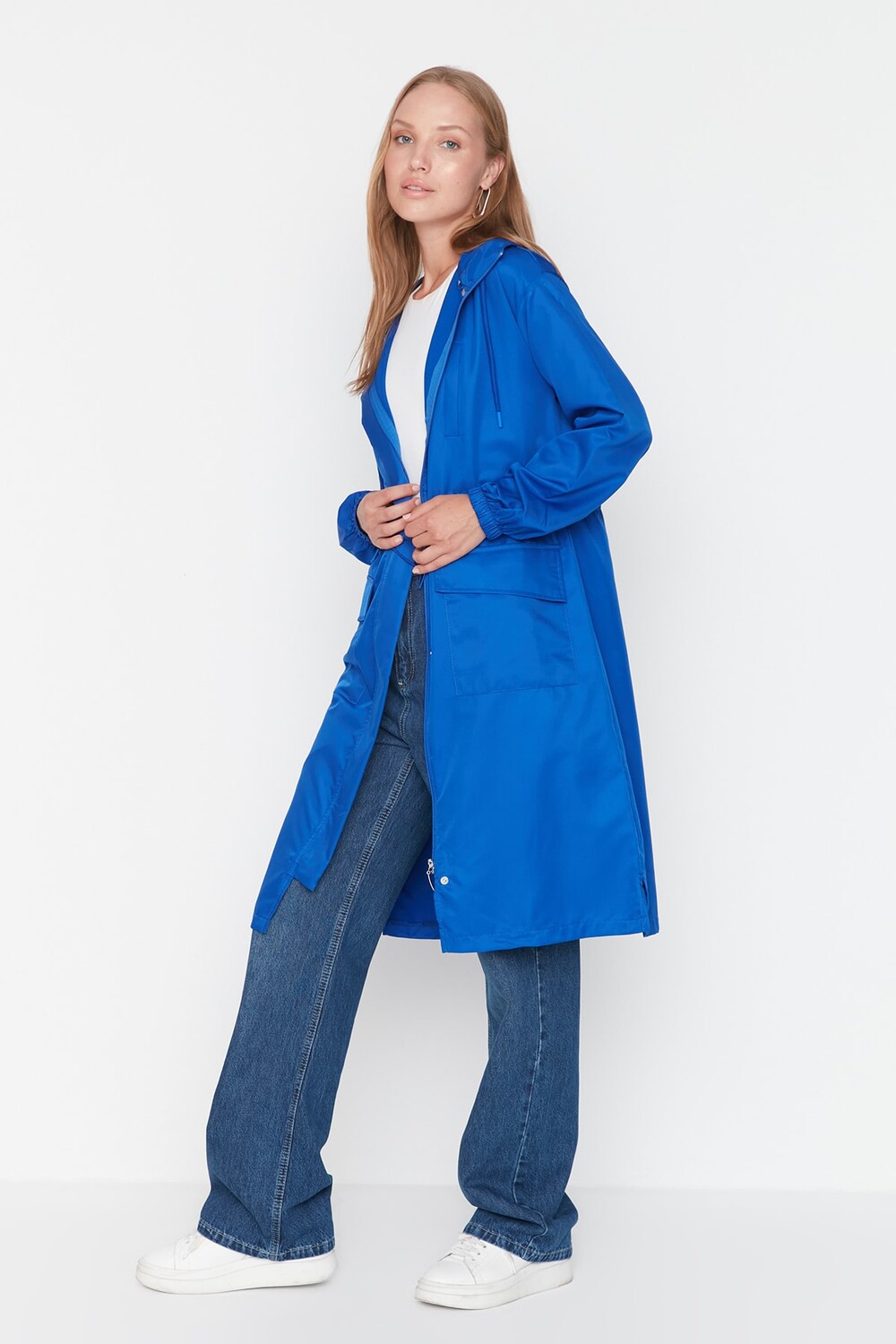 

Тренч - Синий - Парка Trendyol Modest