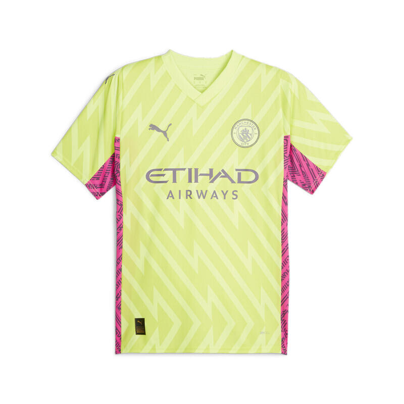 

Мужская вратарская майка Manchester City с коротким рукавом PUMA Fast Yellow Ravish Pink