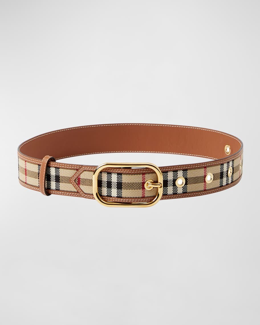 

Ремень из хлопка и кожи в клетку Burberry