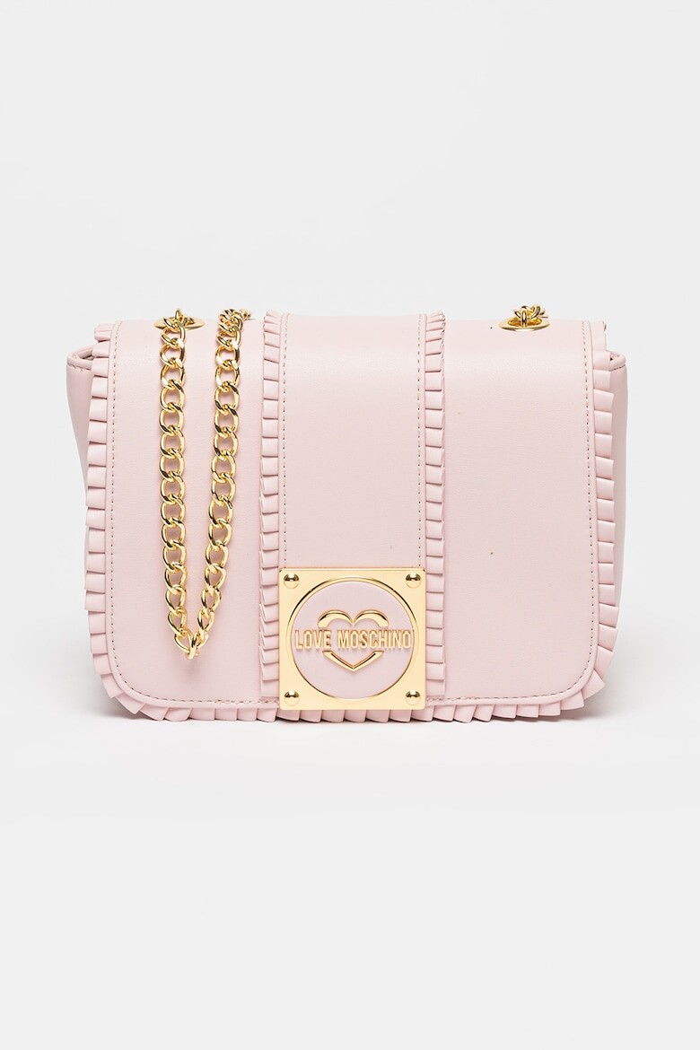 

Сумка на плечо из экокожи на цепочке Love Moschino, желтый