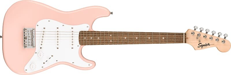 

Электрогитара Squier Mini Stratocaster Electric Guitar, Laurel Fingerboard, Shell Pink Finish