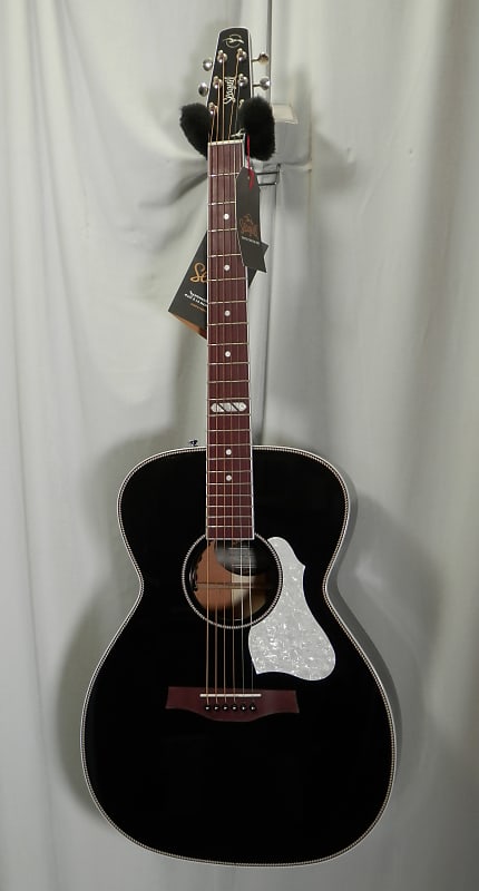 цена Акустическая гитара Seagull 047734 Artist Ltd. Tuxedo Black Anthem EQ acoustic electric guitar