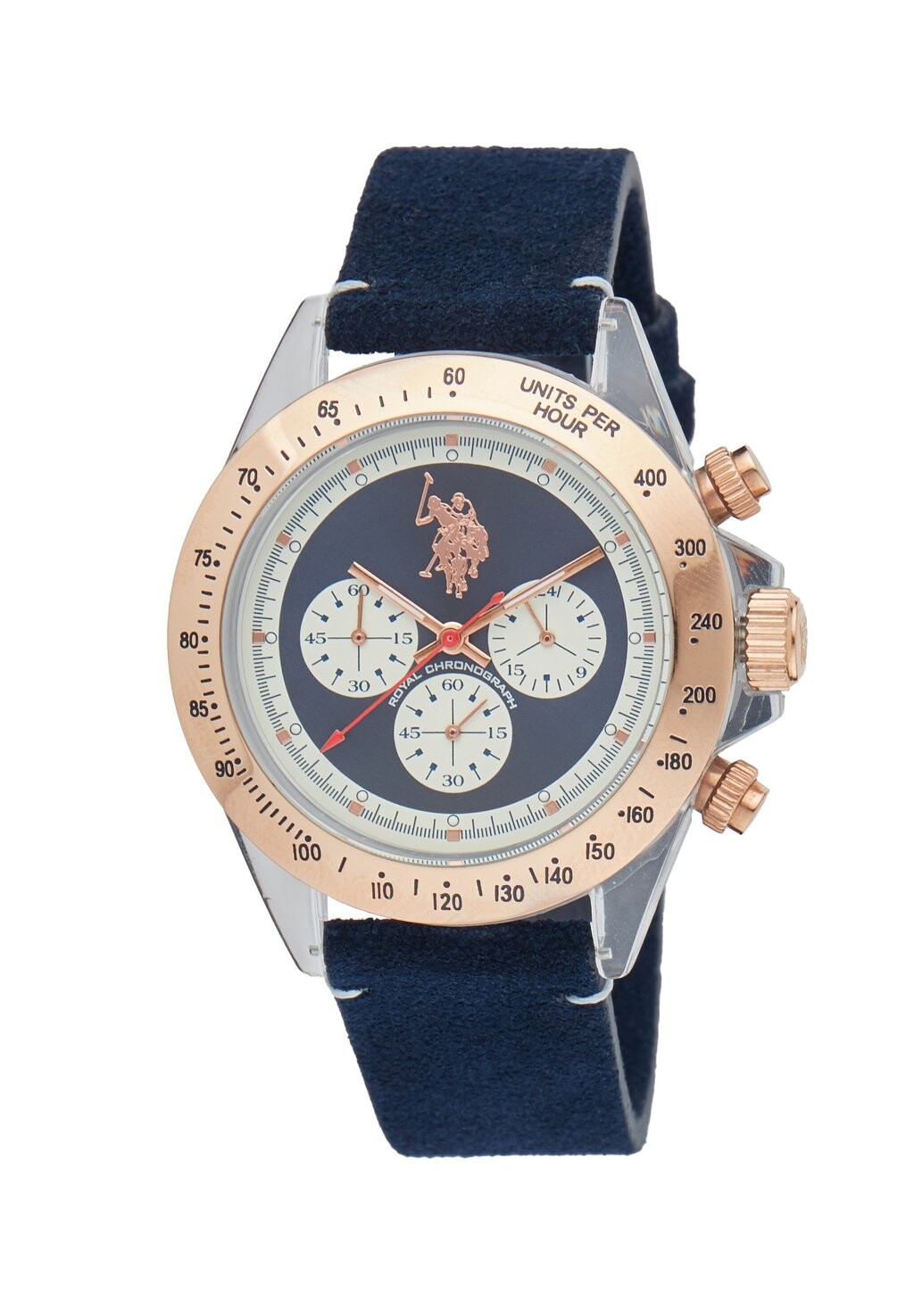 

Хронограф Parker U.S. Polo Assn., цвет rose gold blue off white