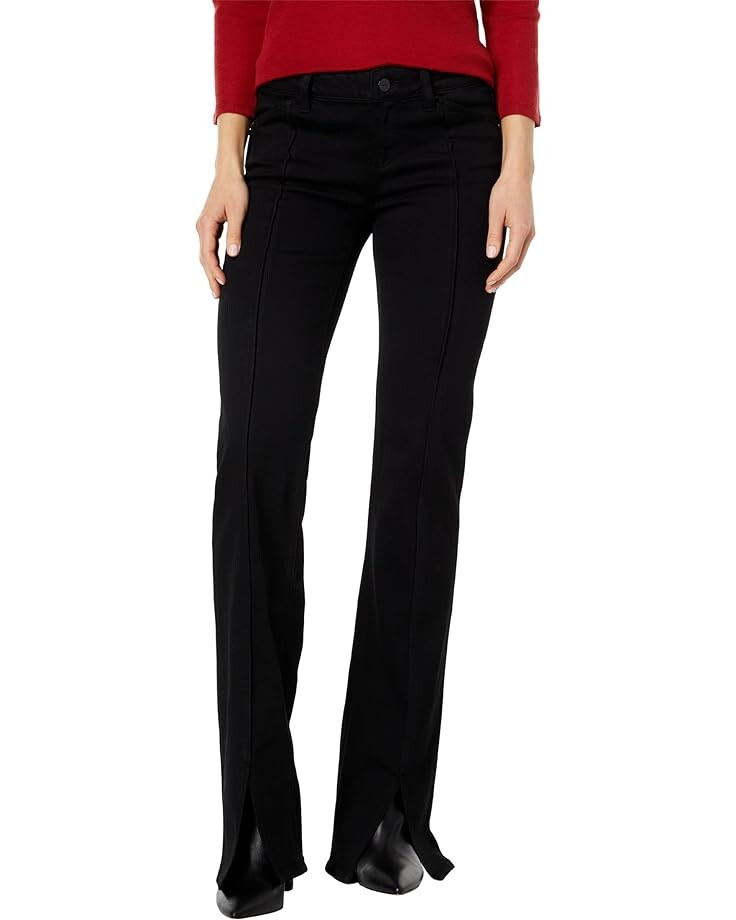 

Джинсы Paige Sloane Front Seams and Slit in Black Shadow, черный