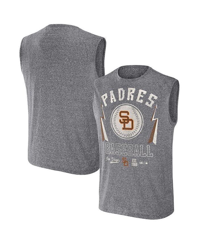 

Мужская майка Darius Rucker Collection от Charcoal San Diego Padres Muscle Tank Top Fanatics, серый