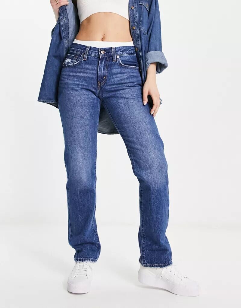 

Прямые потертые джинсы Levi's Middy