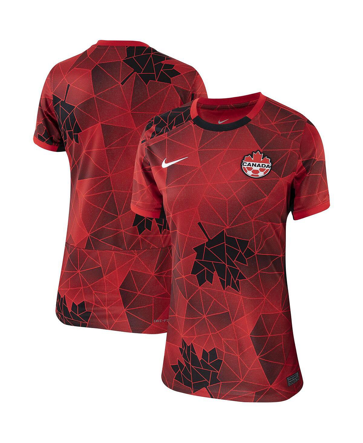 Женская красная домашняя копия джерси женской национальной сборной Канады 2023 Nike