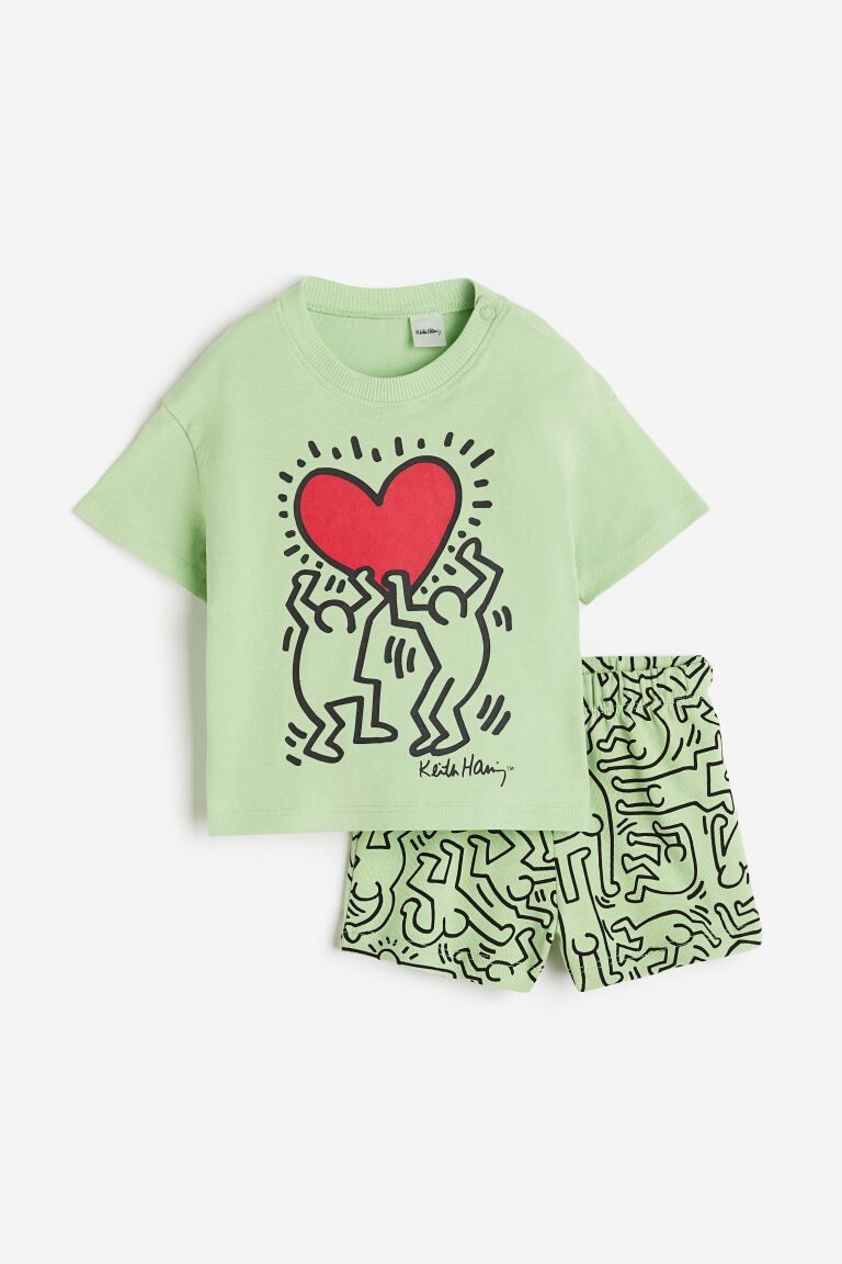 

Комплект из 2 предметов из хлопка и принта H&M