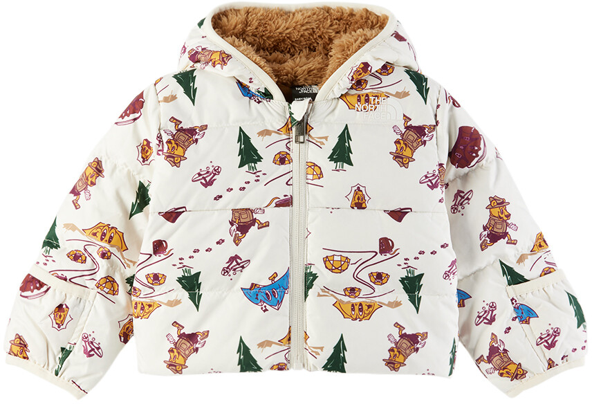 

Детский белый пуховик с капюшоном The North Face Kids