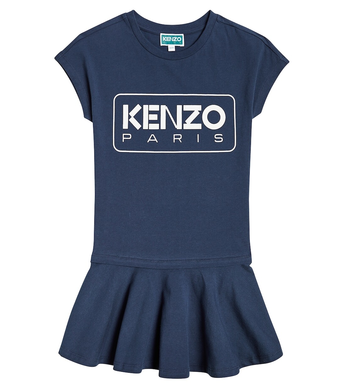 

Хлопковое платье с логотипом Kenzo, синий