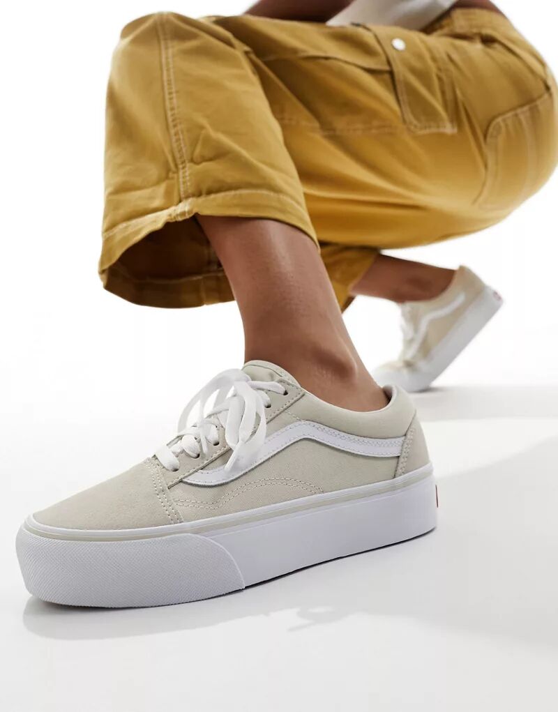 

Светло-серые кроссовки Vans Old Skool Platform