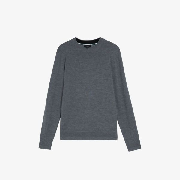 

Шерстяной джемпер классического кроя Carnby с круглым вырезом Ted Baker, цвет charcoal